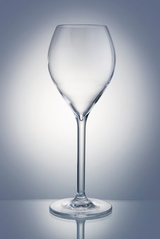 Onbreekbaar champagneglas / wijnglas op voet PREMIUM, helder, transparant, 1 stuk, 27.5cl