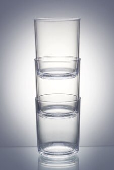 Set onbreekbare Waterglazen PREMIUM cristalhelder, transparant, 6 stuks, 27cl