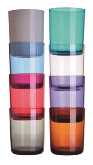 Set onbreekbare Waterglazen PREMIUM cristalhelder, transparant, 6 stuks, 27cl