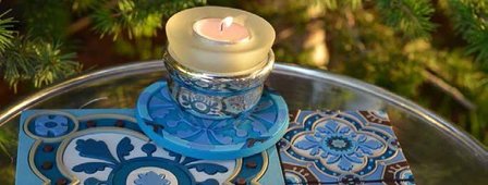 Set 2 onderzetters Coaster BLUE'S 1, 9x9cm, 2pcs