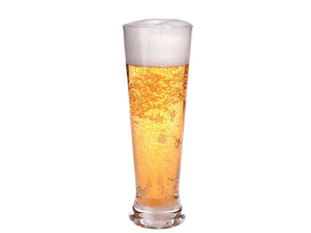 Set onbreekbare glazen hoog bierglas, helder, transparant, 6 stuks, 33cl