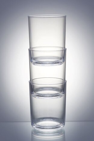 Set onbreekbare Waterglazen PREMIUM cristalhelder, transparant, 6 stuks, 27cl