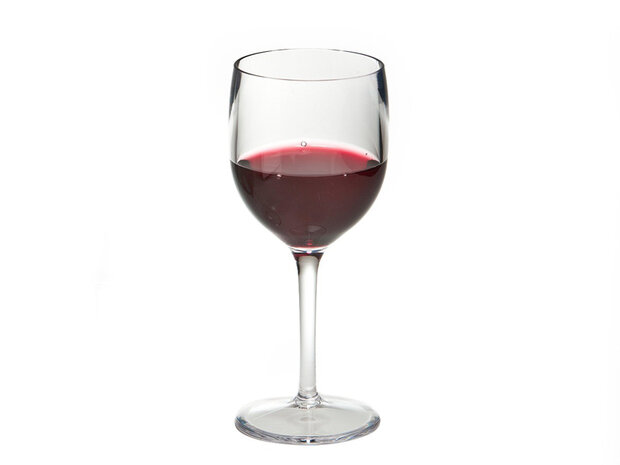 Set onbreekbare glazen wijnglas op voet, helder, transparant, 6 stuks, 20cl