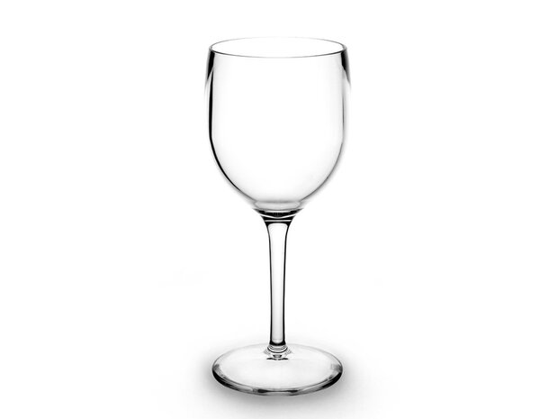 Verre à vin incassable, verre sur pied, clair transparent, 1 pièce, 20cl