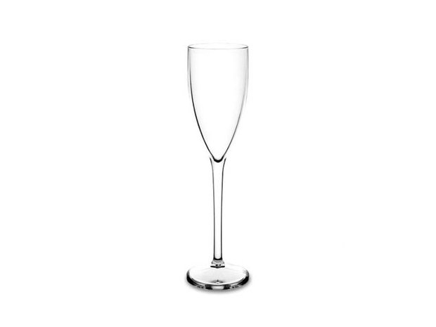 Set verres à Champagne (flute 12) incassables transparent clair, set 6 pièces, 12cl gradué 10cl