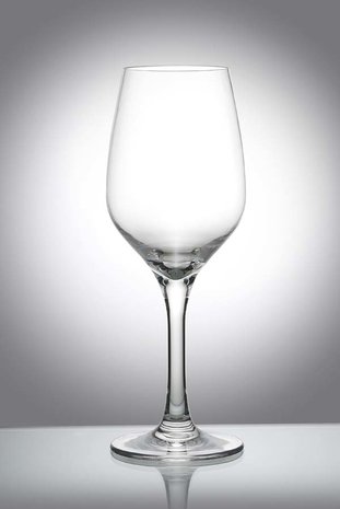 Set onbreekbare wijnglazen op voet PREMIUM, helder, transparant, 6 stuks, 38cl