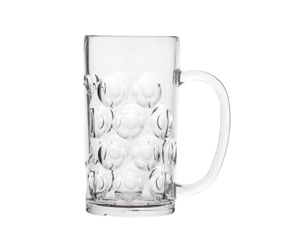 Verre à bière incassable Chope 54 PREMIUM, avec anse, clair transparent, 1 pièce, 54cl