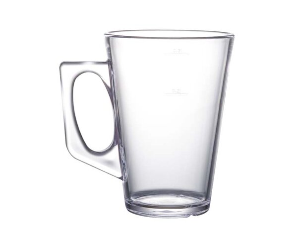 Set tasses incassables PREMIUM, Transparant, 6 pièces, 26cl